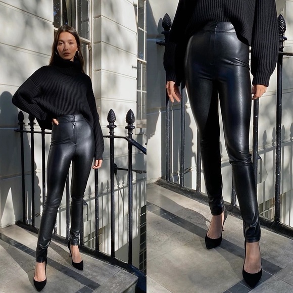 Babaton Caspian Faux Leather Pants 